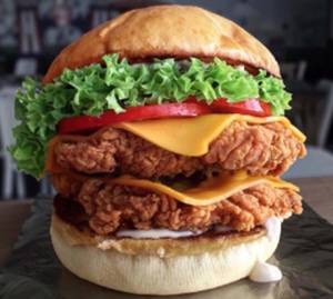 Chicken Double Cheese Burger