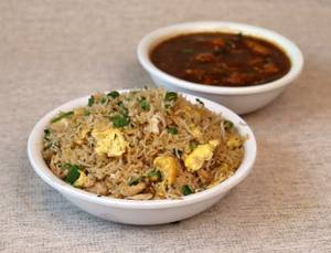 Chicken Chilli Rice With Gravy