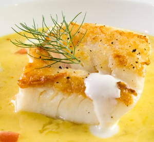 Grilled Fish Al Olio, Lemon Butter With Exotic Veggies, Garlic Aioli