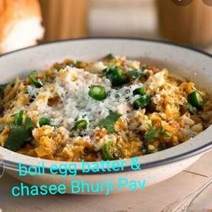 Boil EggButter & Cheese Bhurji Pav