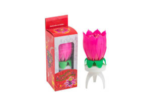 Lotus rotating candle