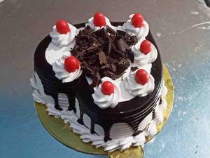 Black Forest Heart Shape Cake
