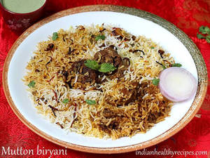 Mutton Biryani And Rayta