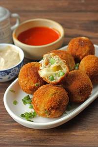 Fried chicken cheese ball