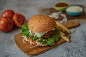 Veg Jumbo Double Cheese Burger