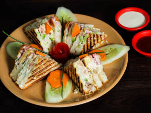 South West Chicken Club Cheese Sandwich