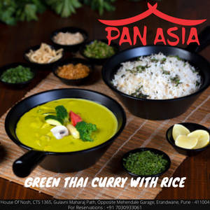 Veg Green Thai Curry With Rice
