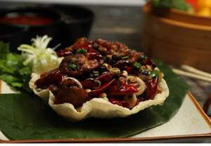 Crispy Smoked Chilli Chicken With Peanuts