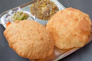 Chole Bhature And Salad