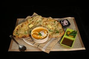 Paneer Naan With Shahi Paneer / Gravy Soya Chaap