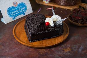 Choco Chips Heart Shape Cake