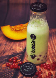 Honeydew Shake with Poping Boba