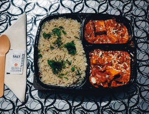 Jeera Rice With Paneer Makhani