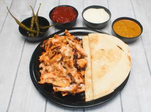 Open Chicken Shawarma With Pita Bread
