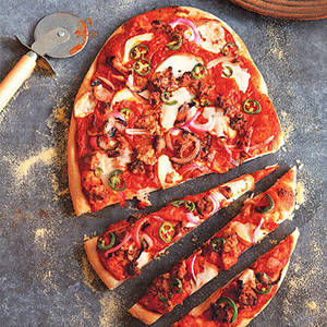 Spicy Fiery Chicken Pizza