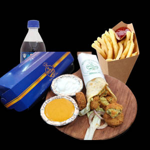 Veg Falafal  Wrap Combo ( Fries + Drink )