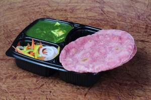 Palak Paneer, Beetroot Roti With Daily Diet Salad Thali