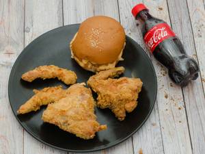 Crispy Chicken (1 Pc) + Chicken Burger + Chicken Lollipop (1 Pc) + Chicken Wings (1 Pc) + Coke (200 ml)       