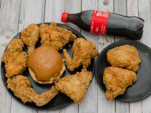 Crispy Chicken (2 Pcs) + Chicken Burger + Coke (200 ml) + Boneless Strip (2 Pcs)         