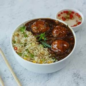 Vegetable Manchurian Meal + Bombay Banta Masala Drink 250ml