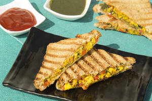Crispy grilled paneer sandwich