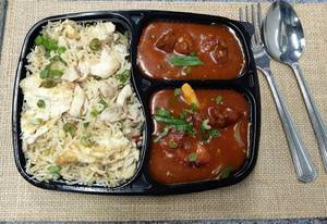 Chicken Dimsum 4 Pcs , Chicken Fried Rice With Chilli Chicken