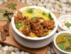Zafrani Mutton Dum Biryani - Handi