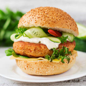Crispy Chicken Cheese Burger