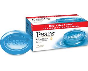 Pears Body Soap Soft & Fresh 4 X 125G
