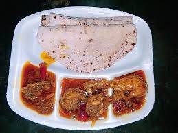 Tawa Butter Roti 4Pc.With Chicken Kosa 2Pc