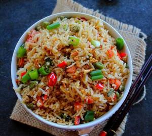 Veg Burnt Garlic Fried Rice