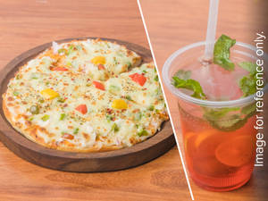 Bake Bun Bikis Chef Special Pizza + Watermelon Mojito