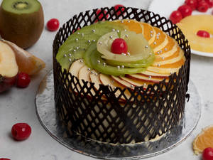 Eggless Fruit Fantasy Cake (1/2 kg)