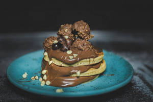 Nutella And Ferrero Rocher Pancakes(2 Pc)