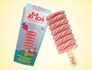 Strawberry & White Chocolate Ice Cream Stick