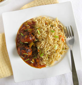 Manchurian + Fried Rice