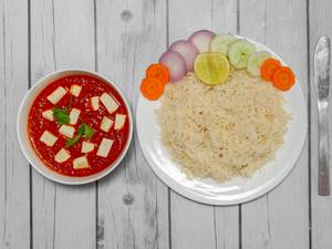Rice with Butter Paneer Masala 