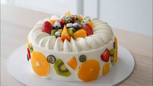 Fresh Cream With Fresh Fruit Cake                                                                                                    