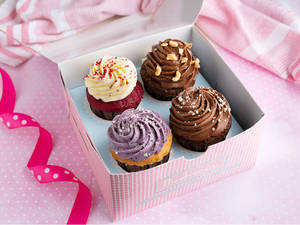 Assorted Cupcakes Box [4 Pcs]