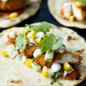 Corn Crusted Chicken Tacos
