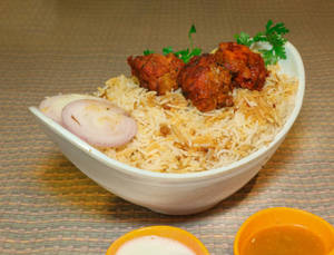Chicken fry piece Biryani (half)