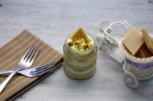 Kaju Barfi Jar Cake