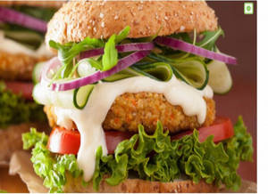 Aloo Tikki Cheese Burger