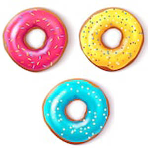 Rainbow Donuts (3 pcs)