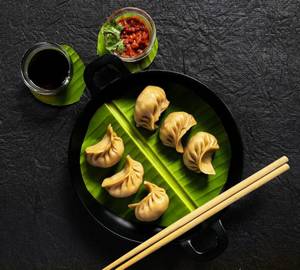 Mushrom Masala Steamed Momos [6pcs]