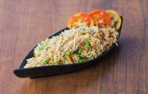 Veg Fried Rice - Served With Raita