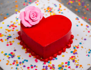 Mini Heart Shape Cake (red) 200gm