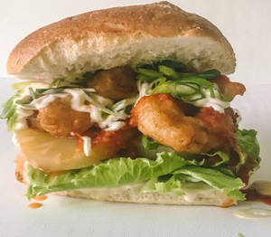 Prawns Fried Burger