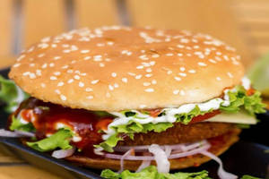 Paneer Chilli Lava Tikki Burger