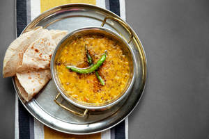 Dal Fry + 4 Tawa Roti + Salad